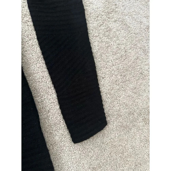 Nordstrom Collection Ribbed 100% Cashmere A-Symmetrical  Sweater Black XS- - Picture 7 of 11